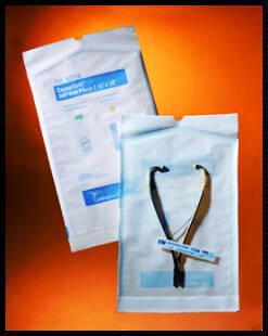 Pouches Sterilization Ethylene Oxide (EO) Gas / Steam 5.5 x 10 Inch Transparent / White Self Seal Paper / Film (200/BX 4BX/CS) by Cardinal  ID 92510